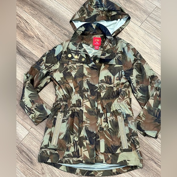 New! Ciao Milano Tess Camouflage Women's Raincoat Trench Jacket - Picture 2 of 9